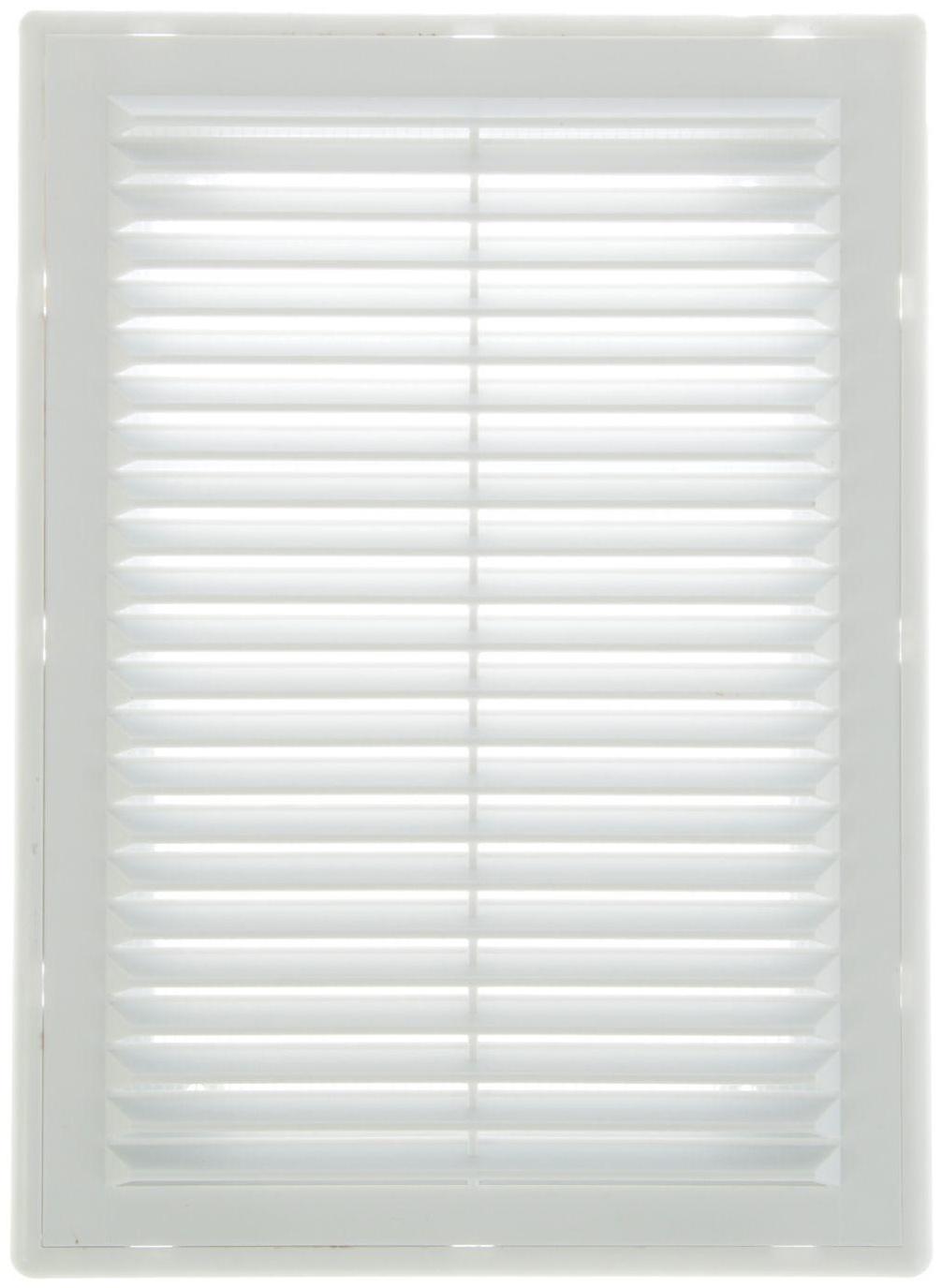 Решетка вентиляционная TDM SQ1807-0083, 183 х 253 мм, разъемная, с москитной сеткой, белая