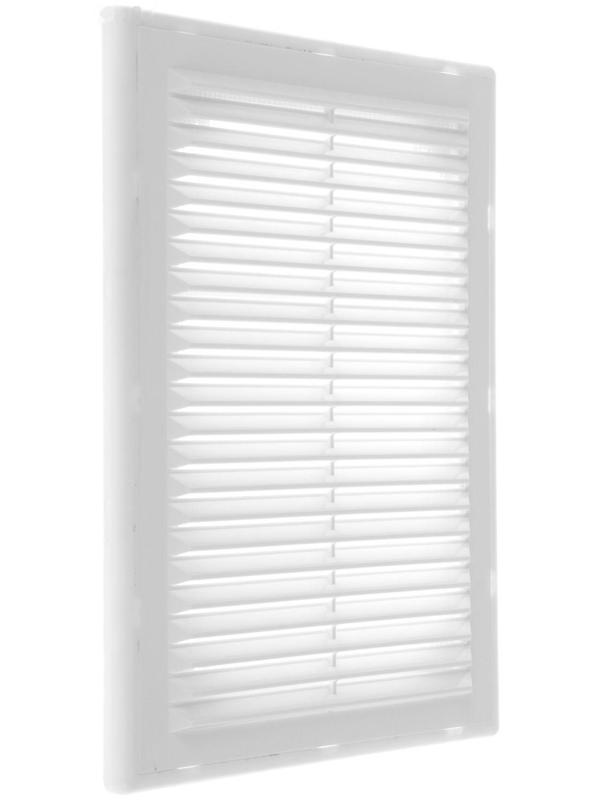 Решетка вентиляционная TDM SQ1807-0083, 183 х 253 мм, разъемная, с москитной сеткой, белая