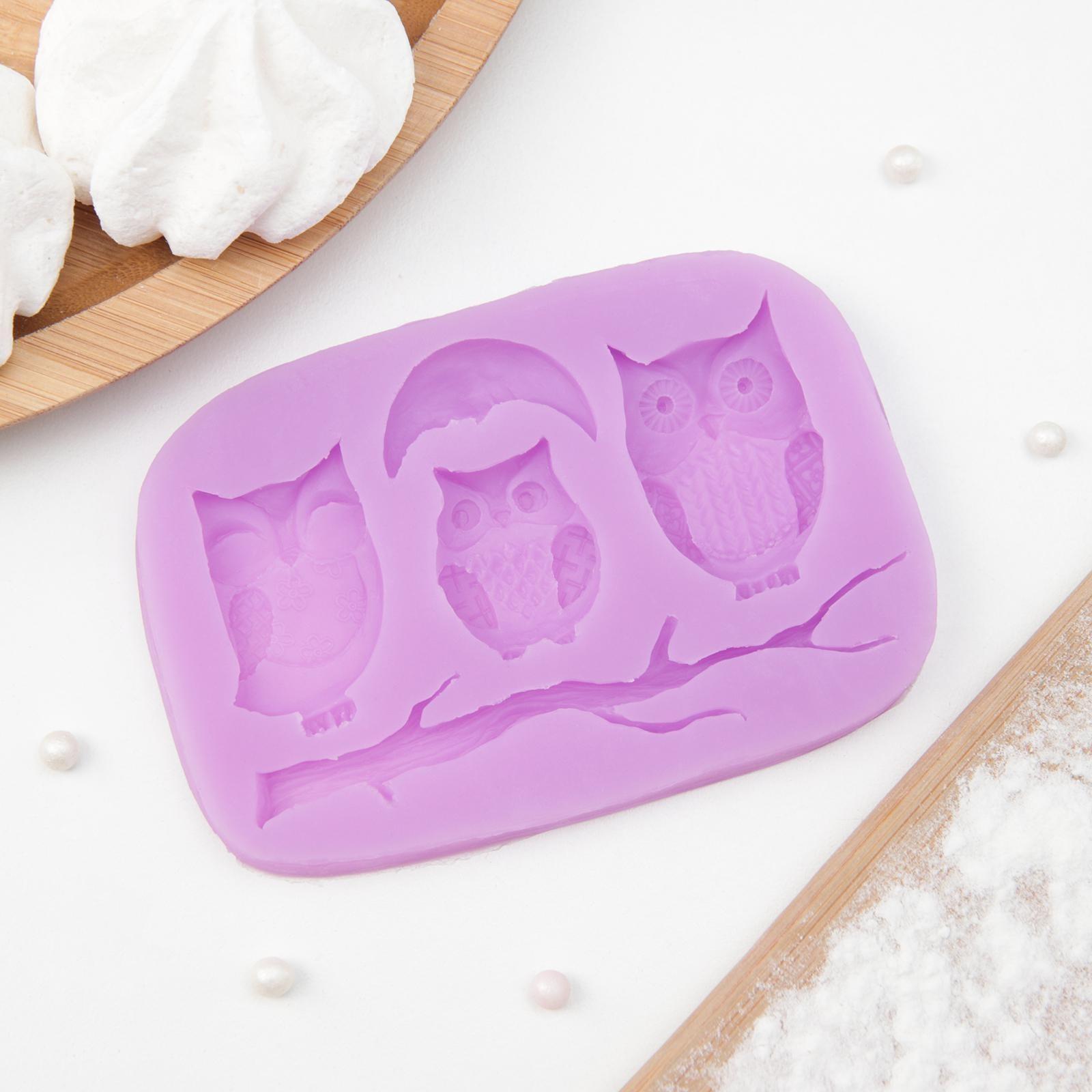 Молд «Совы», 10×7 см, цвет МИКС