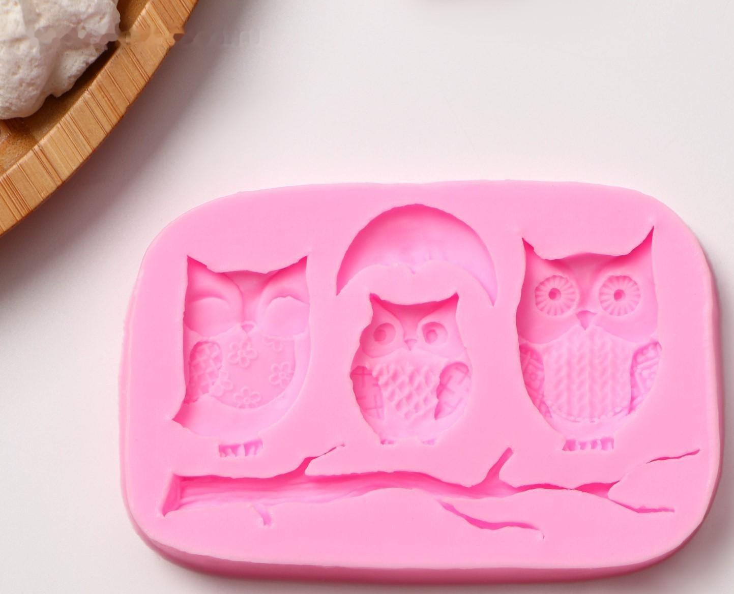 Молд «Совы», 10×7 см, цвет МИКС