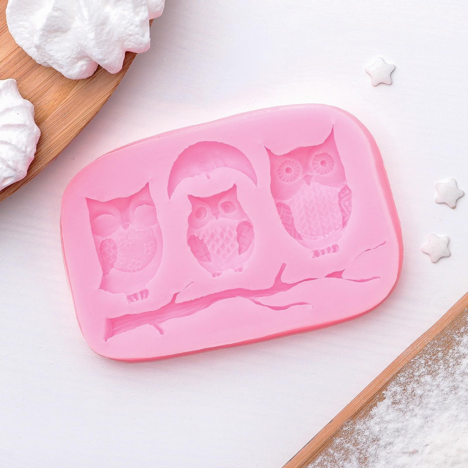 Молд «Совы», 10×7 см, цвет МИКС