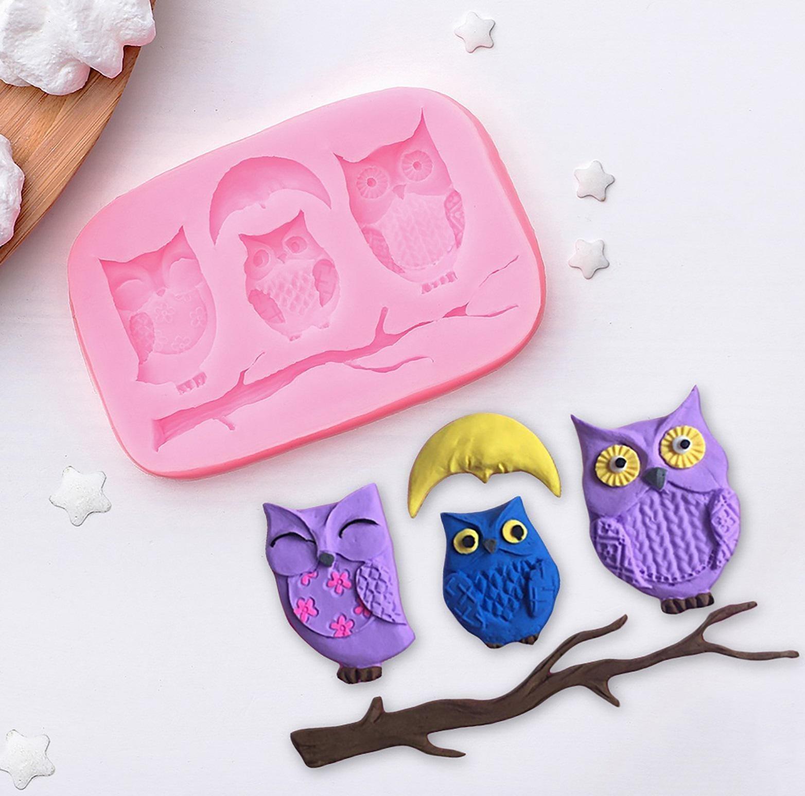 Молд «Совы», 10×7 см, цвет МИКС