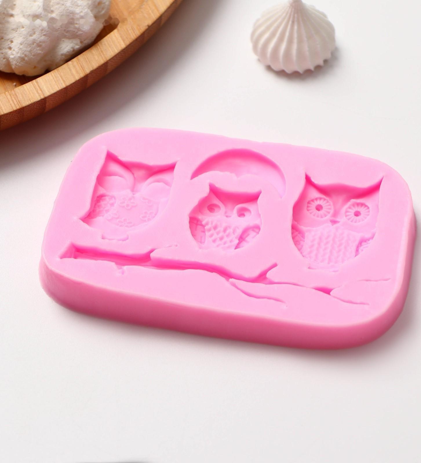 Молд «Совы», 10×7 см, цвет МИКС