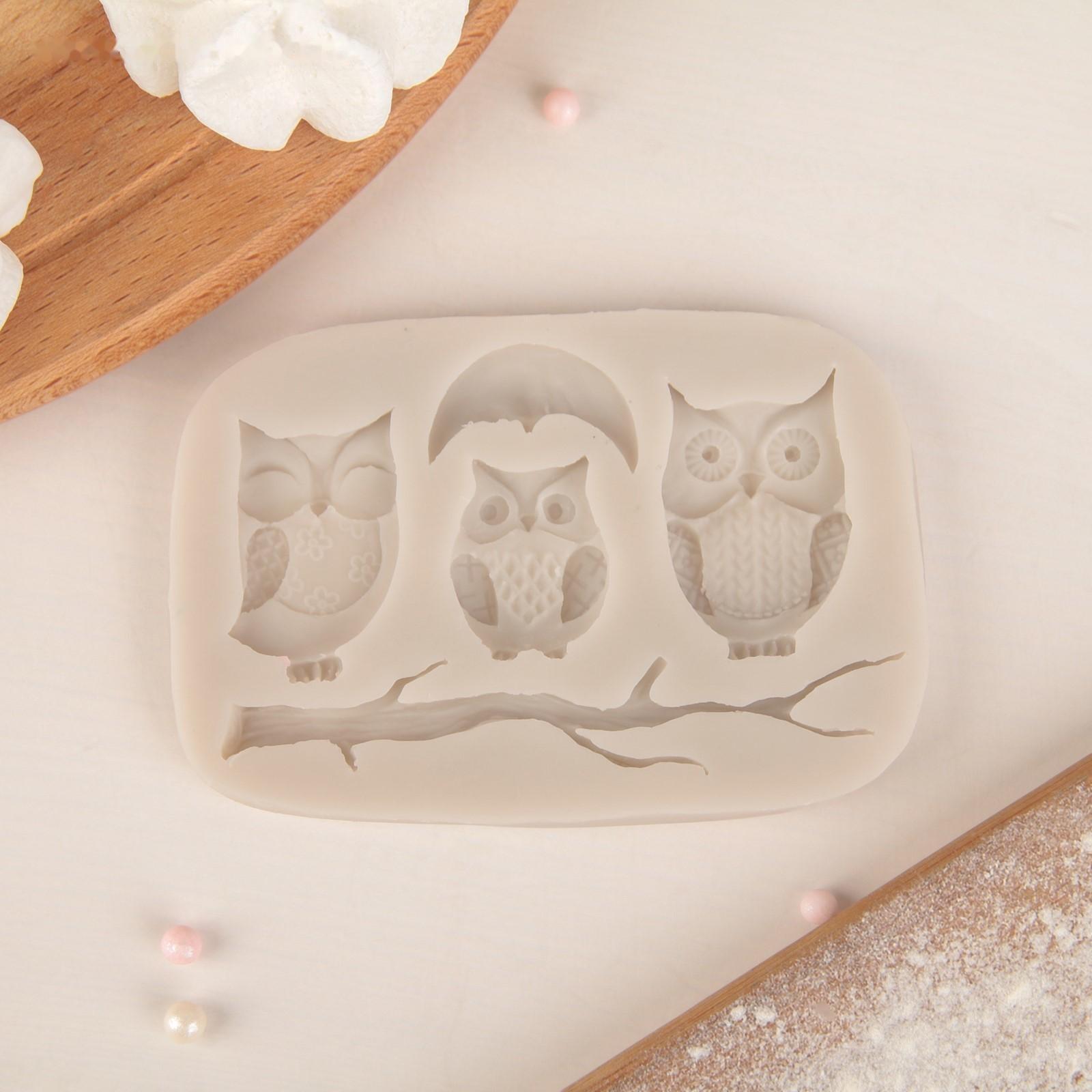 Молд «Совы», 10×7 см, цвет МИКС