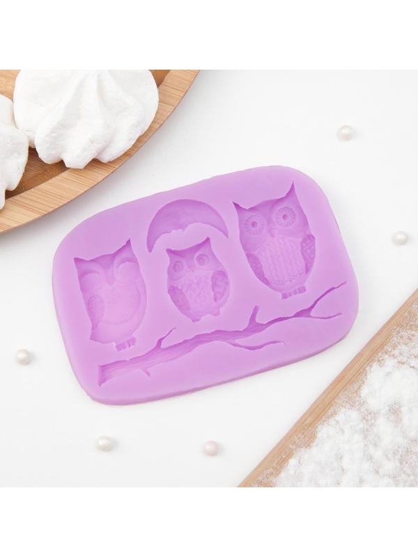 Молд «Совы», 10×7 см, цвет МИКС
