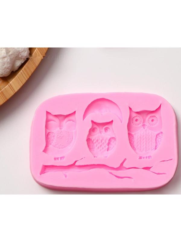 Молд «Совы», 10×7 см, цвет МИКС