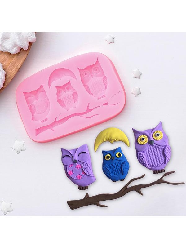 Молд «Совы», 10×7 см, цвет МИКС