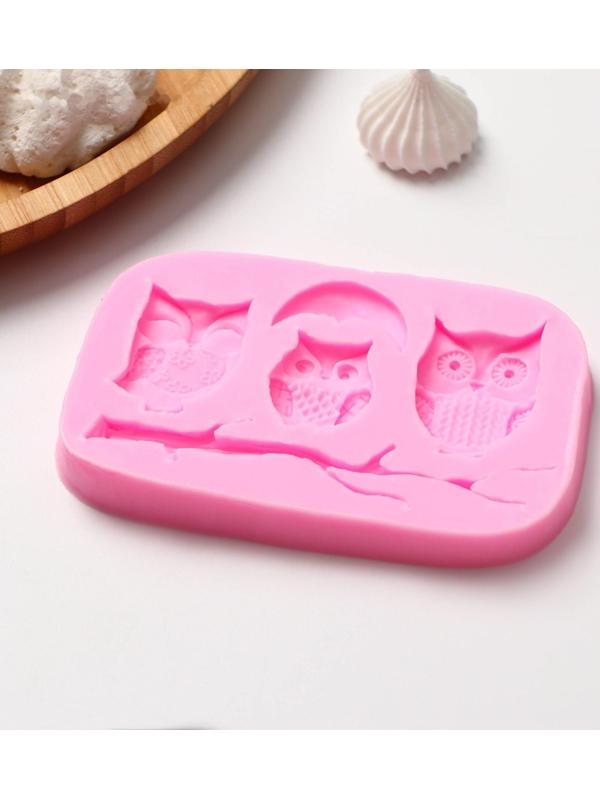 Молд «Совы», 10×7 см, цвет МИКС