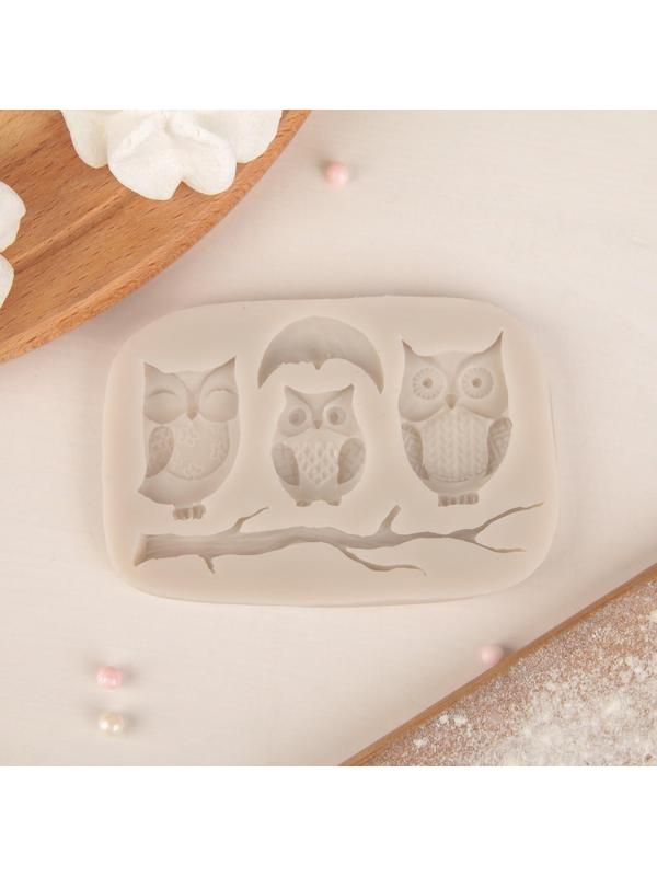 Молд «Совы», 10×7 см, цвет МИКС
