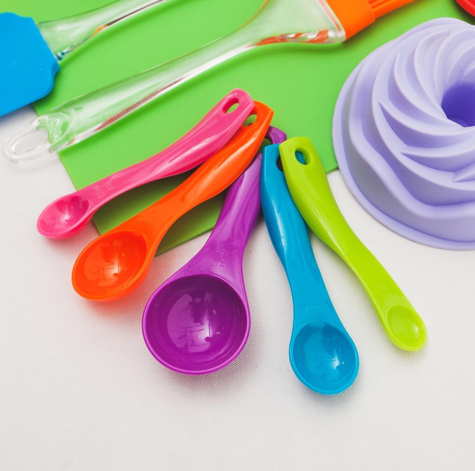 Набор мерных ложек Доляна «Креатив», 5 шт: 1 мл, 2,5 мл, 5 мл, 7,5 мл, 15 мл, цвет МИКС