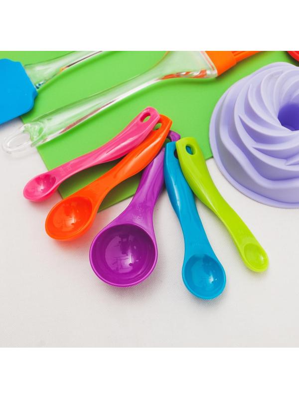 Набор мерных ложек Доляна «Креатив», 5 шт: 1 мл, 2,5 мл, 5 мл, 7,5 мл, 15 мл, цвет МИКС