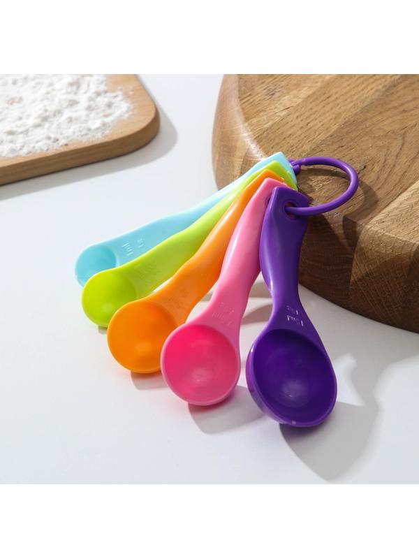 Набор мерных ложек Доляна «Креатив», 5 шт: 1 мл, 2,5 мл, 5 мл, 7,5 мл, 15 мл, цвет МИКС