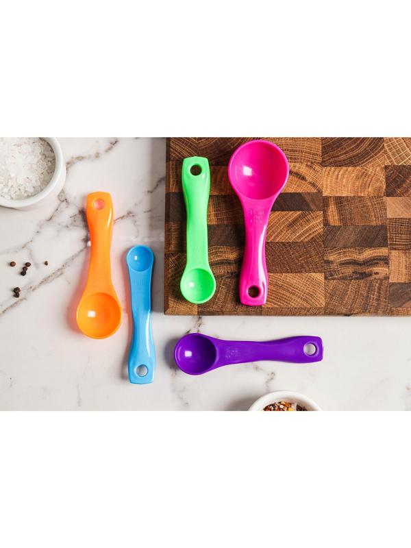 Набор мерных ложек Доляна «Креатив», 5 шт: 1 мл, 2,5 мл, 5 мл, 7,5 мл, 15 мл, цвет МИКС