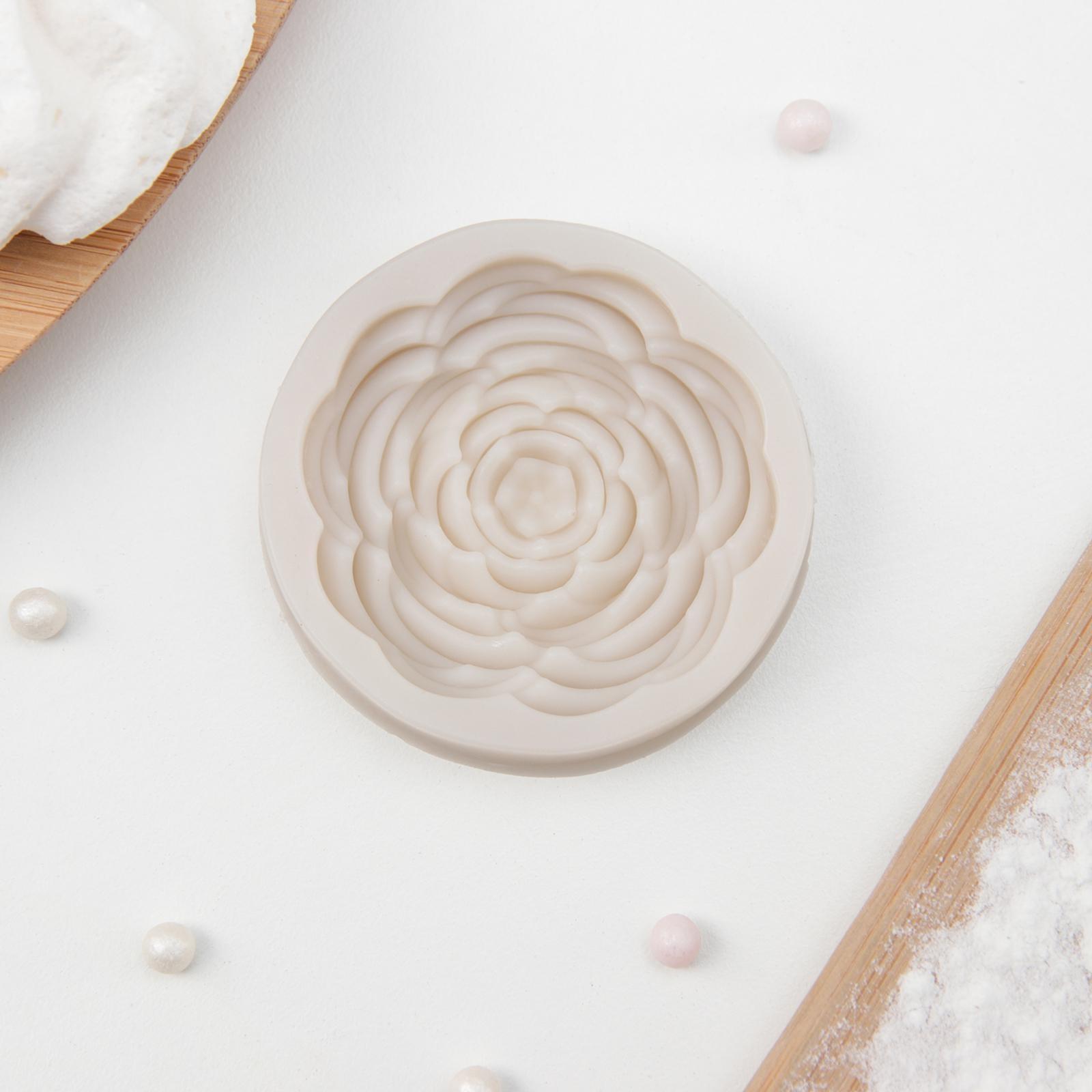 Молд «Прекрасная роза», 5,7×5,7 см, цвет МИКС