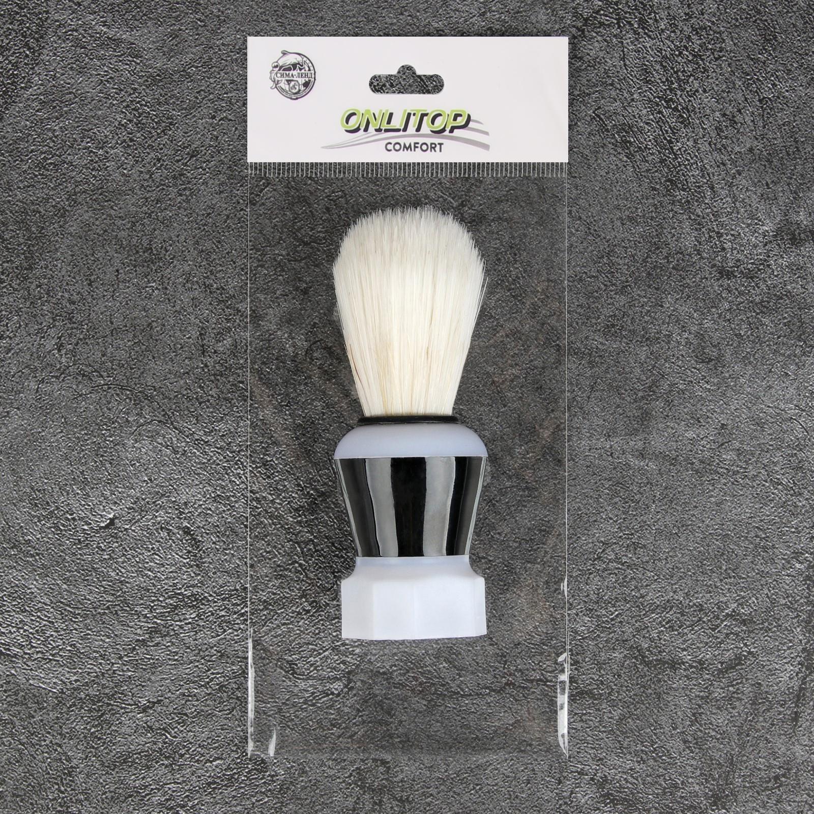 Помазок для бритья, пластиковый, цвет МИКС