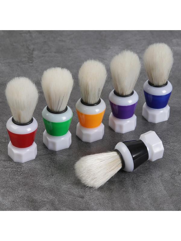 Помазок для бритья, пластиковый, цвет МИКС