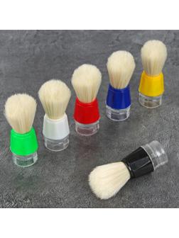 Помазок для бритья, пластиковый, цвет МИКС