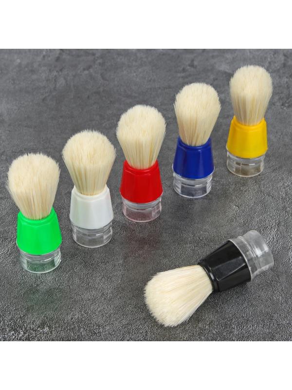 Помазок для бритья, пластиковый, цвет МИКС