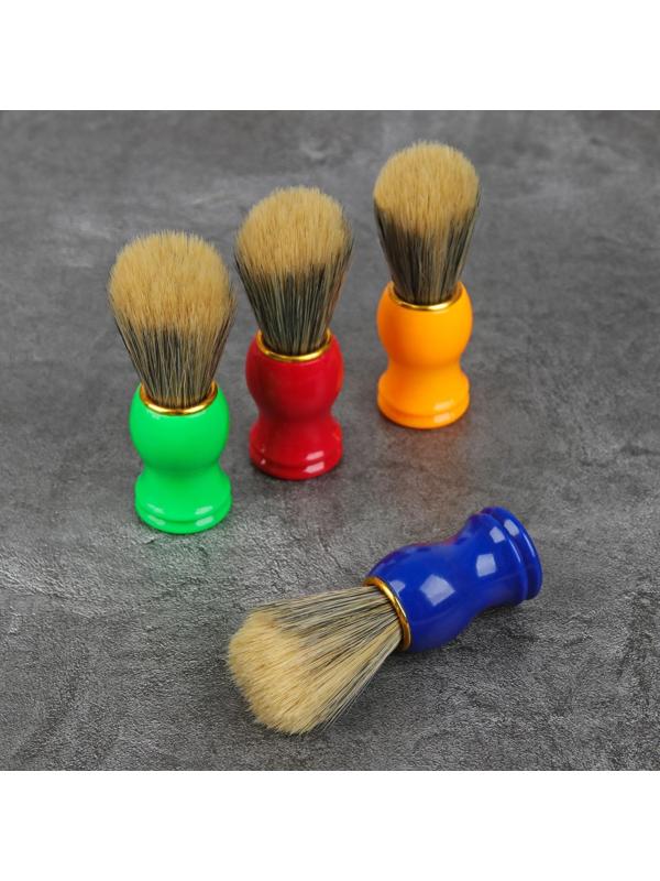 Помазок для бритья, пластиковый, цвет МИКС