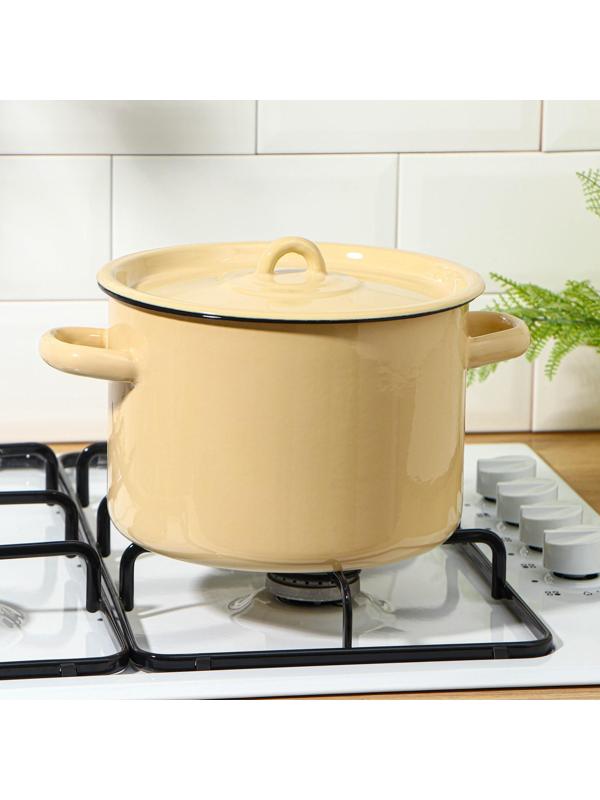 Кастрюля без деколи, 4,5 л, цвет МИКС