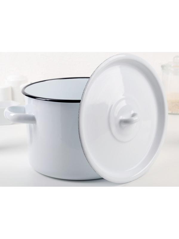 Кастрюля без деколи, 4,5 л, цвет МИКС