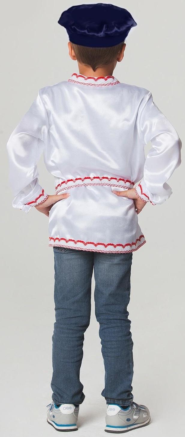 Русский народный костюм для мальчика, рубаха + картуз, р-р 30, рост 110-116 см