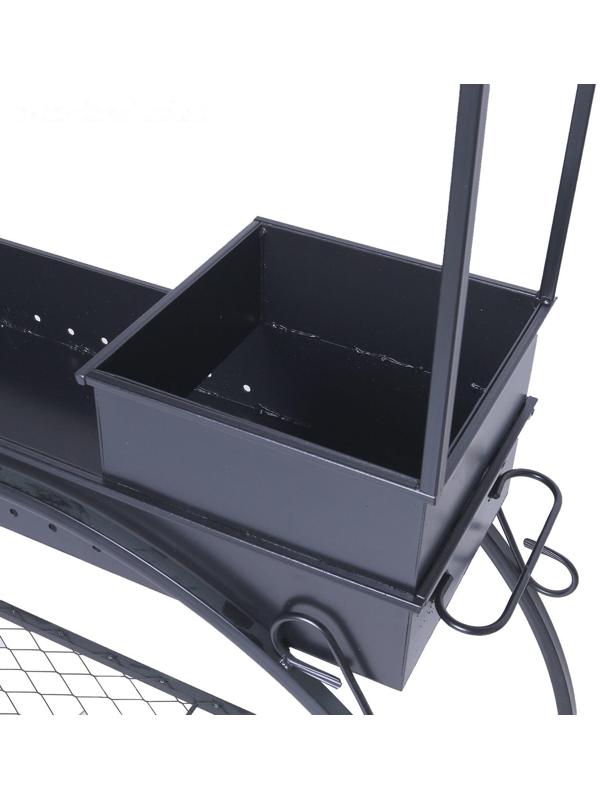 Мангал кованый, размер 120*90 см, с дровенником и крышей, толщина металла  2,5 мм