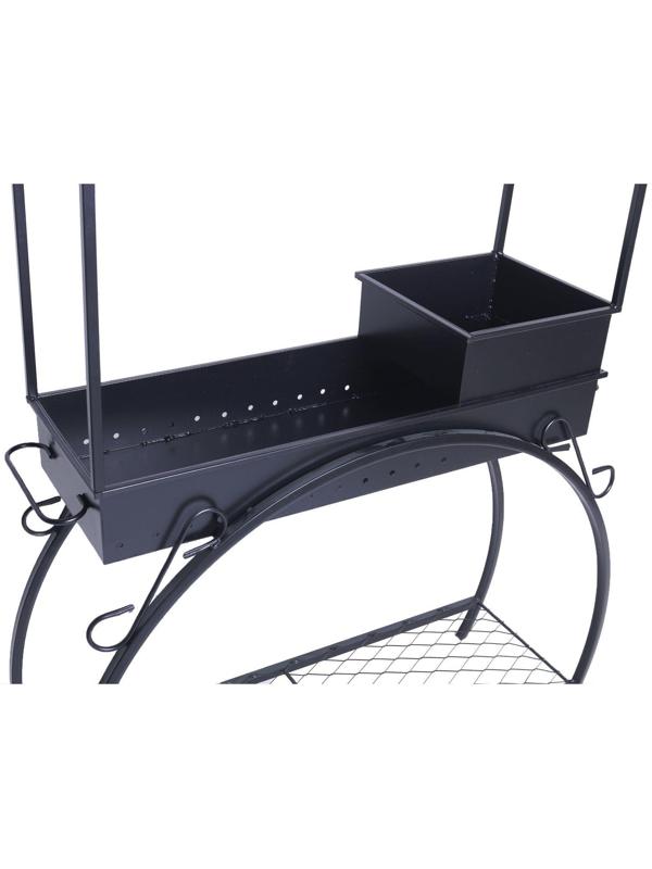 Мангал кованый, размер 120*90 см, с дровенником и крышей, толщина металла  2,5 мм