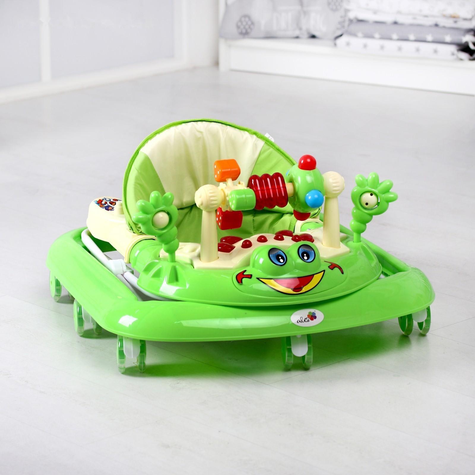 Ходунки «Игротека», музыкальные и световые эффекты, цвет зелёный