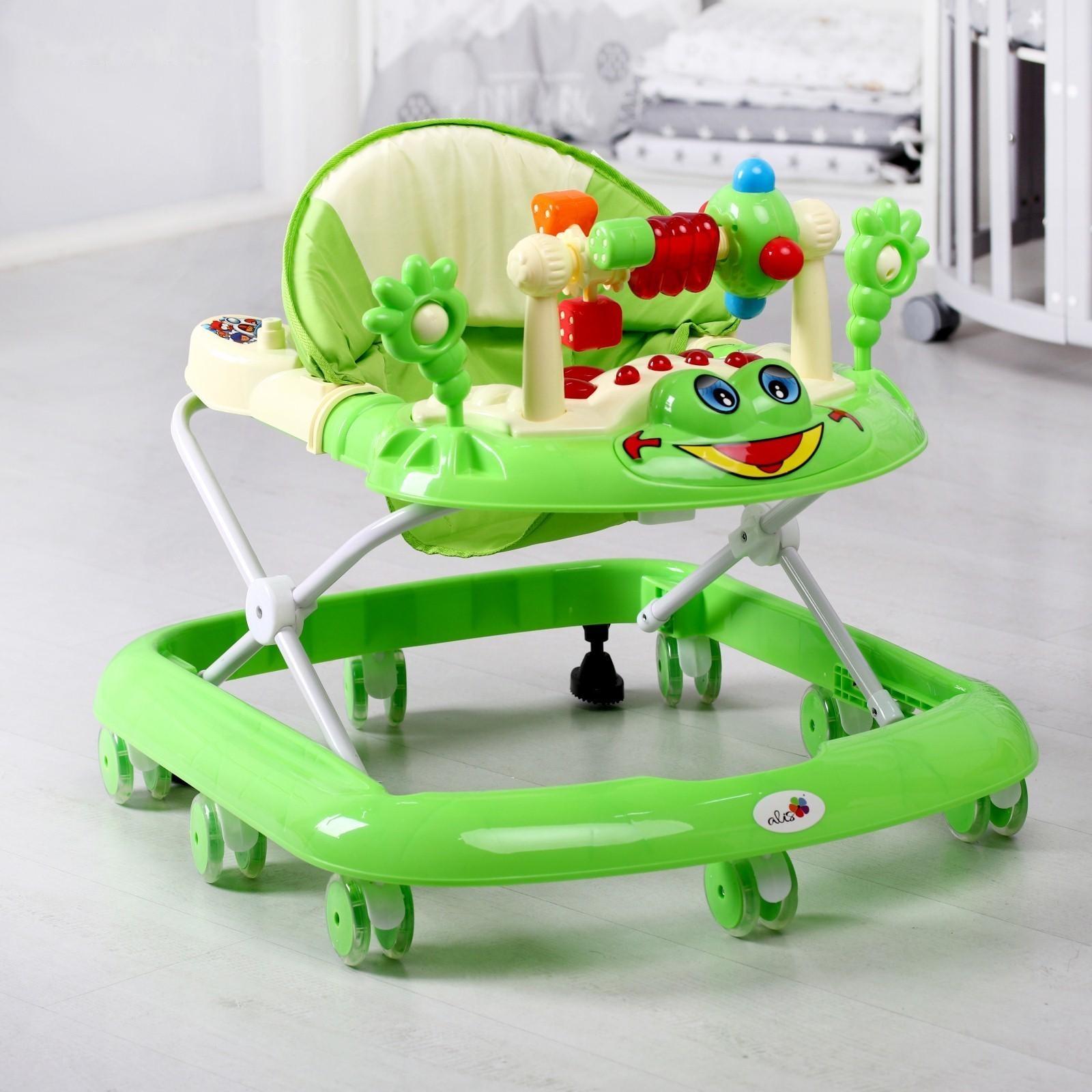 Ходунки «Игротека», музыкальные и световые эффекты, цвет зелёный