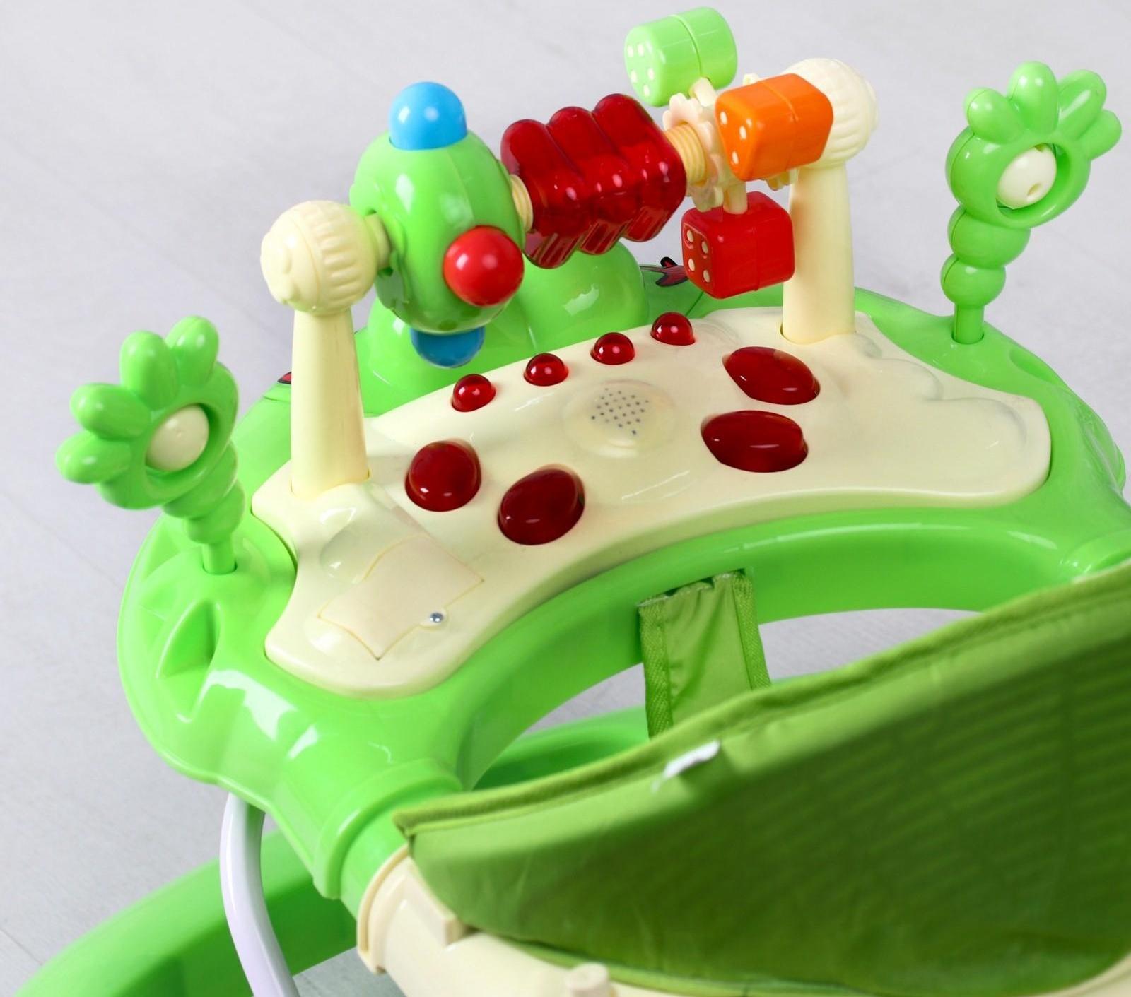 Ходунки «Игротека», музыкальные и световые эффекты, цвет зелёный