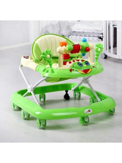 Ходунки «Игротека», музыкальные и световые эффекты, цвет зелёный