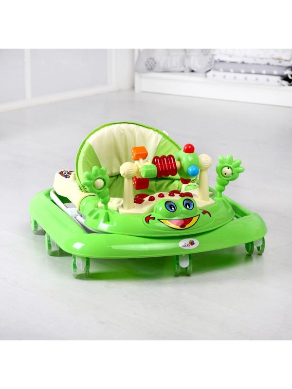 Ходунки «Игротека», музыкальные и световые эффекты, цвет зелёный