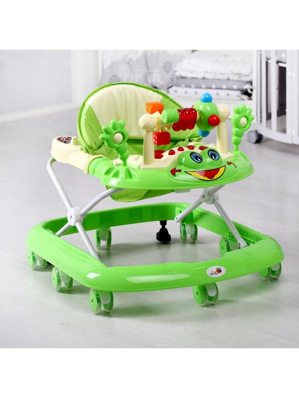 Ходунки «Игротека», музыкальные и световые эффекты, цвет зелёный