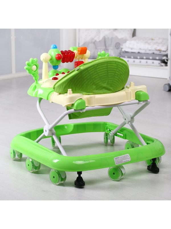 Ходунки «Игротека», музыкальные и световые эффекты, цвет зелёный