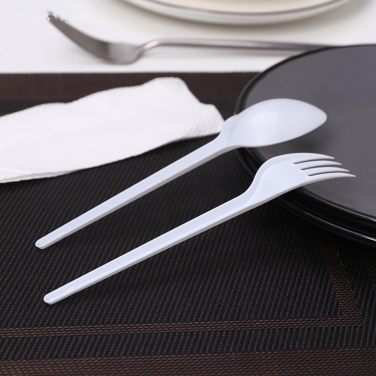 Набор одноразовых приборов «Мини», 3 предмета: вилка, столовая ложка, салфетка, цвет белый