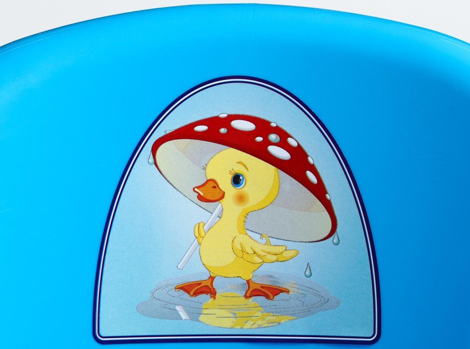 Горшок детский антискользящий «Комфорт» с крышкой, съёмная чаша, цвет голубой