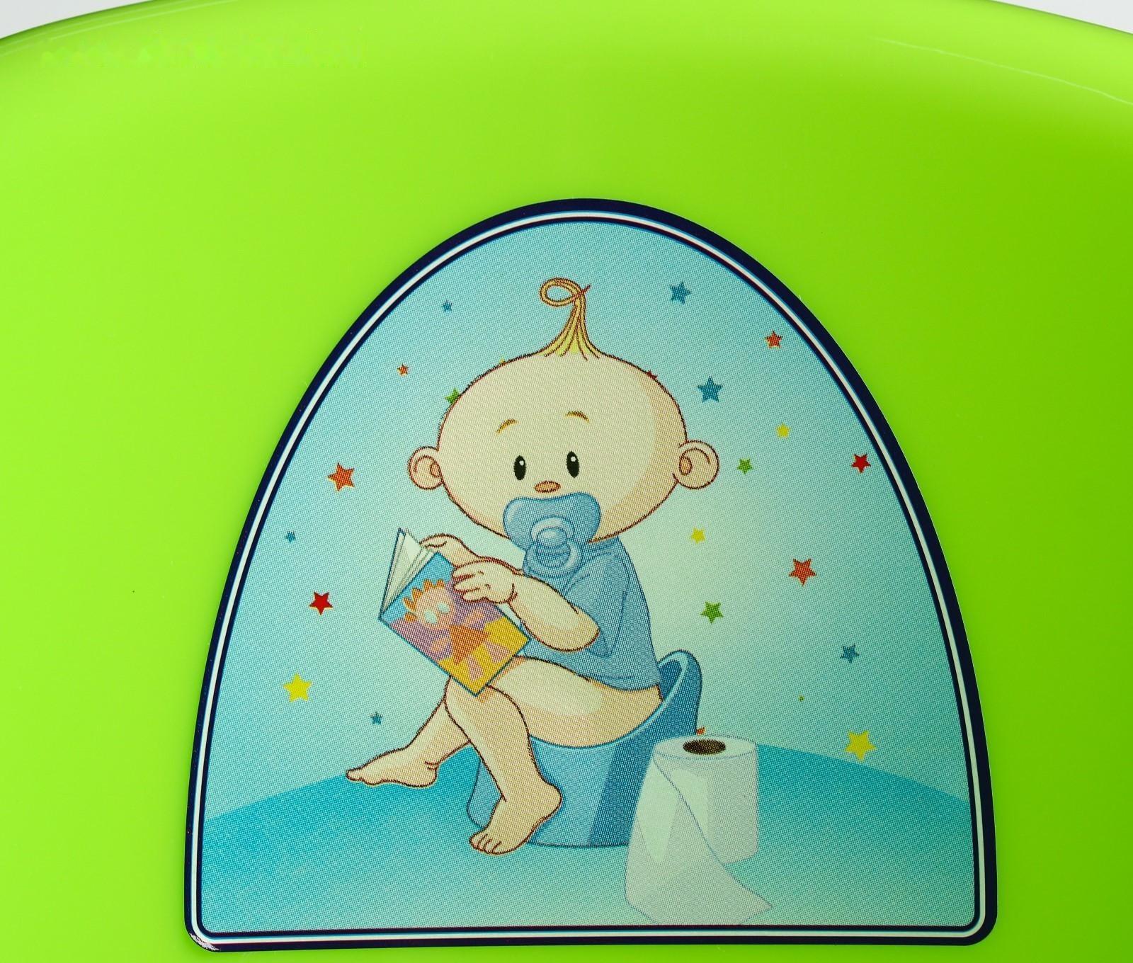 Горшок детский антискользящий «Комфорт» с крышкой, съёмная чаша, цвет салатовый