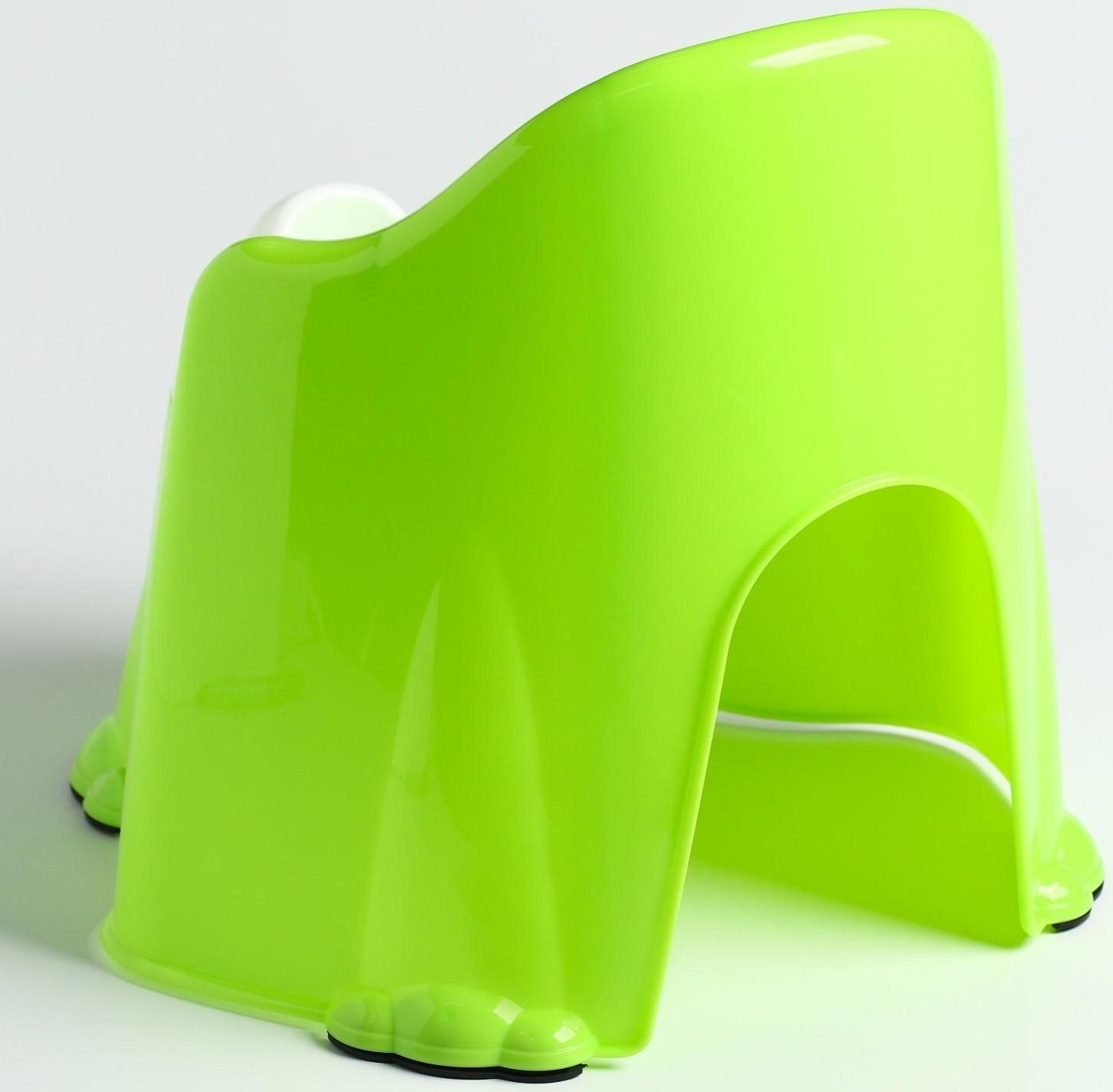 Горшок детский антискользящий «Комфорт» с крышкой, съёмная чаша, цвет салатовый