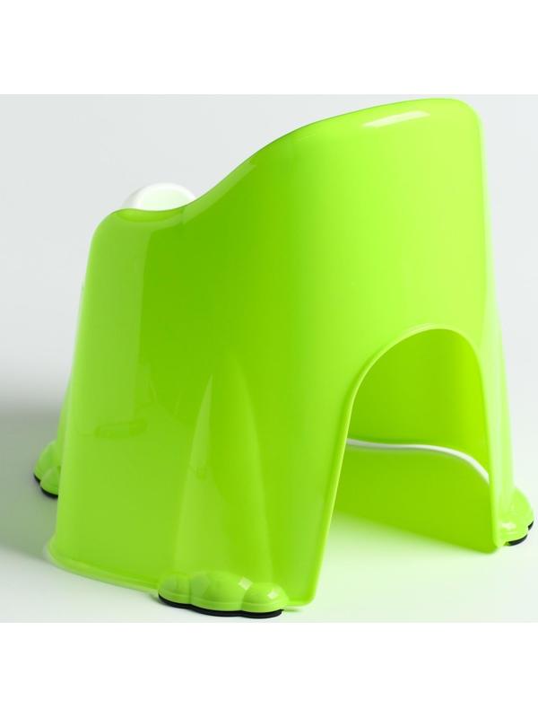 Горшок детский антискользящий «Комфорт» с крышкой, съёмная чаша, цвет салатовый