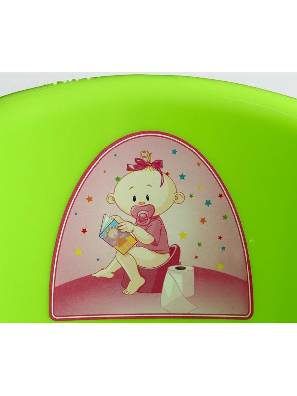 Горшок детский антискользящий «Комфорт» с крышкой, съёмная чаша, цвет салатовый