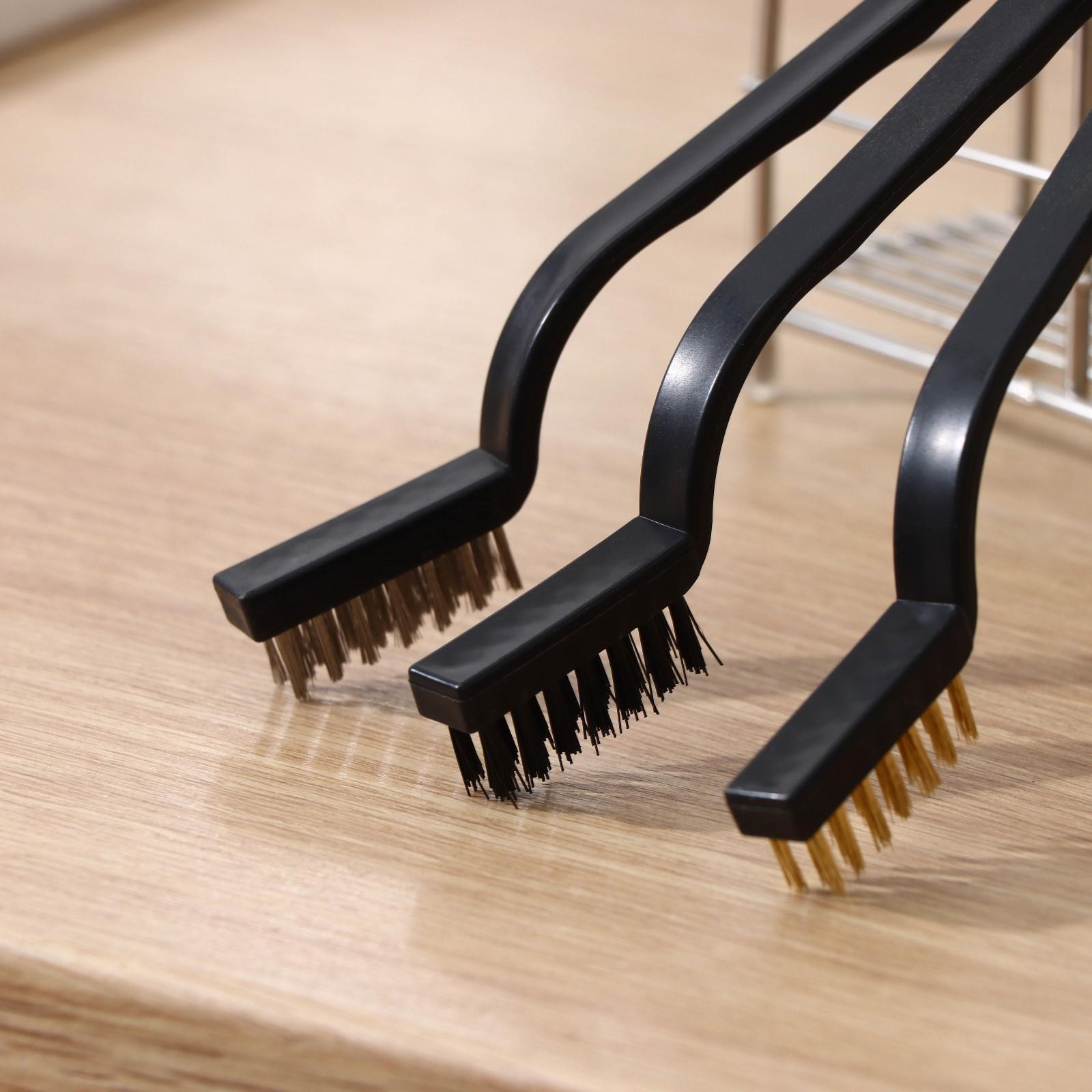 Набор щёток Доляна, 3 шт: латунная, стальная, нейлоновая