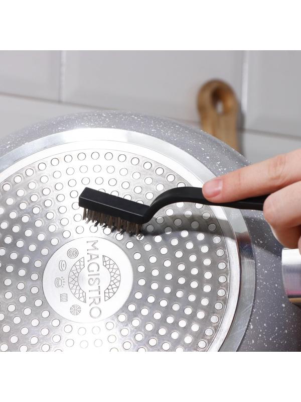 Набор щёток Доляна, 3 шт: латунная, стальная, нейлоновая