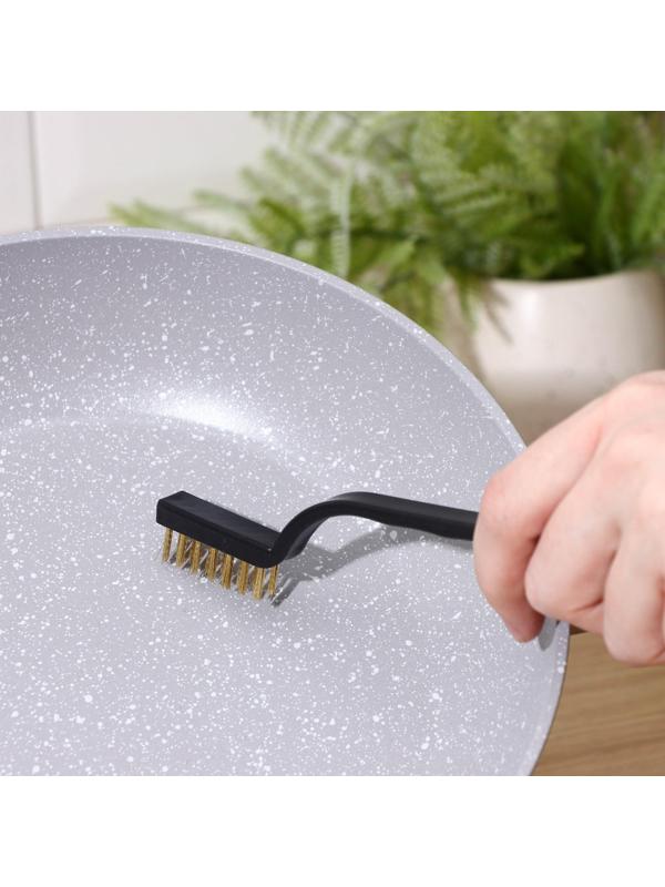 Набор щёток Доляна, 3 шт: латунная, стальная, нейлоновая