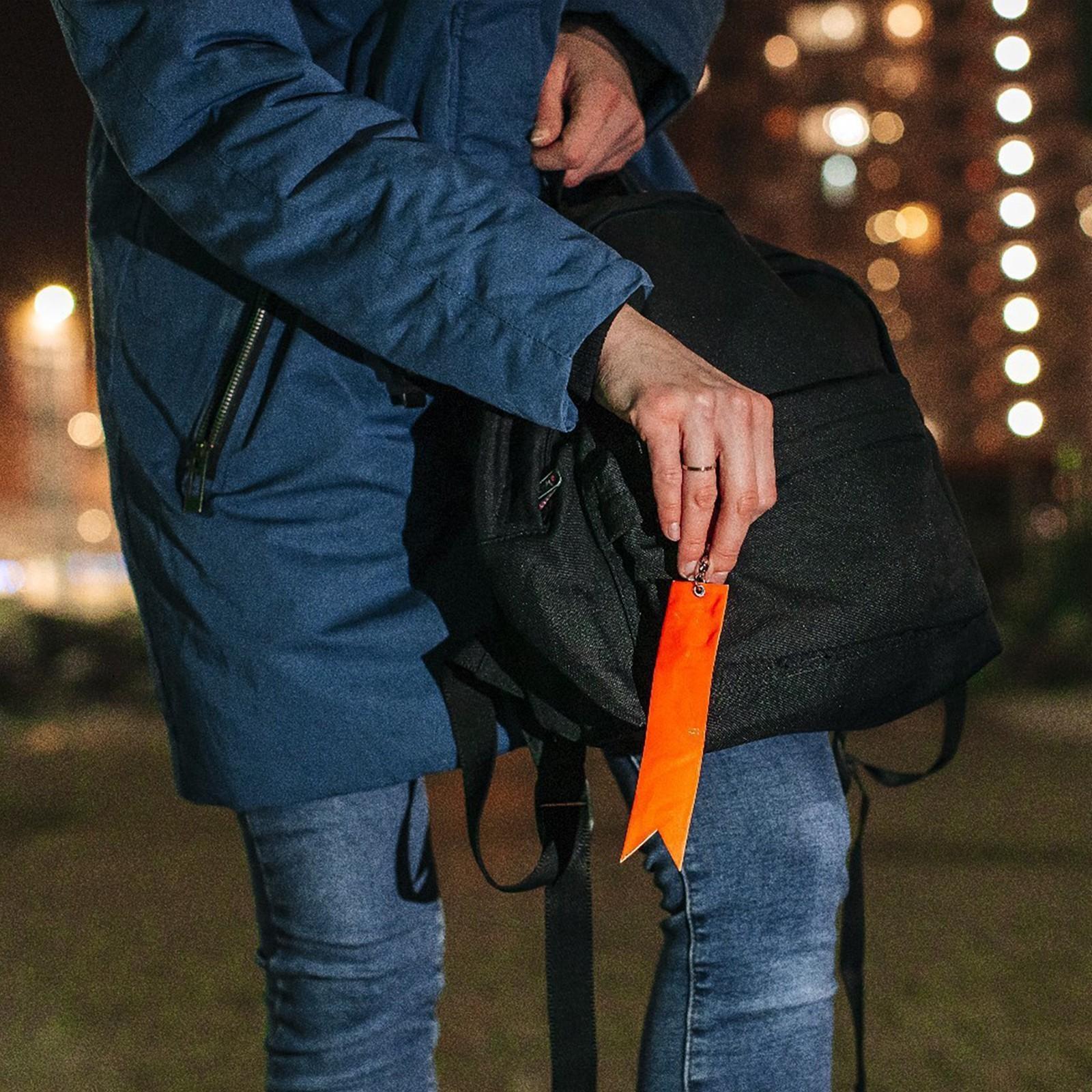 Светоотражающий элемент «Флажок», 15 × 3 см, цвет жёлтый/оранжевый