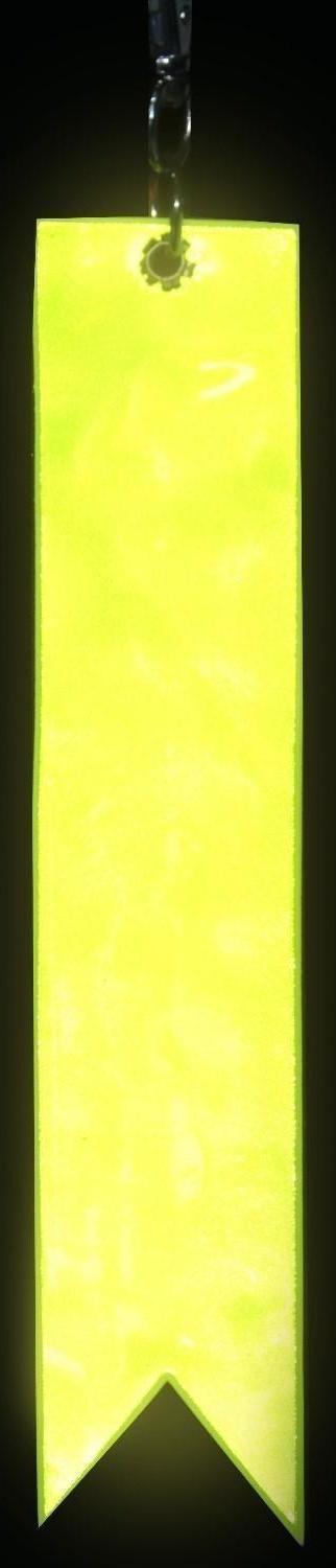 Светоотражающий элемент «Флажок», 15 × 3 см, цвет жёлтый/оранжевый