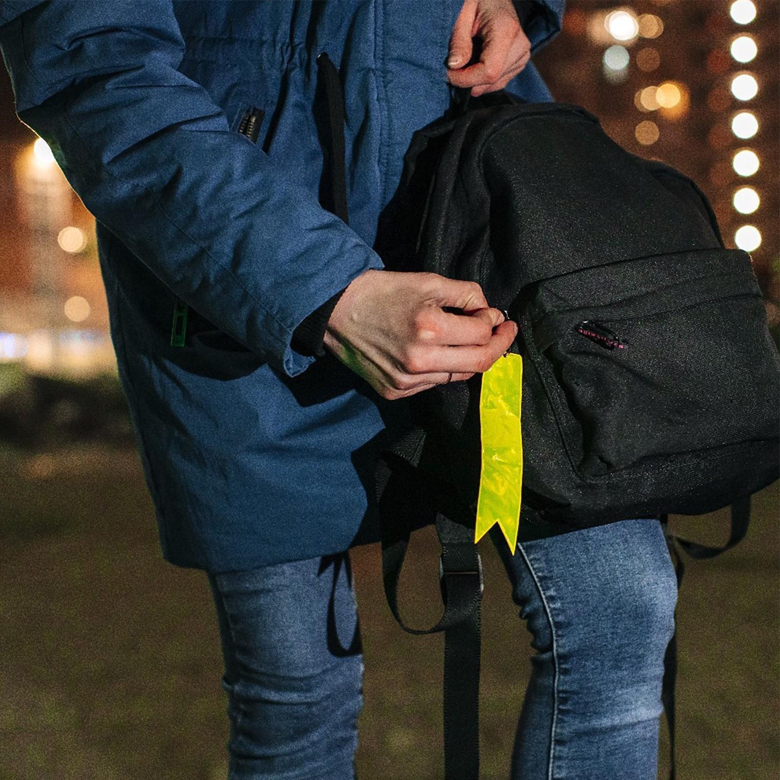 Светоотражающий элемент «Флажок», 15 × 3 см, цвет жёлтый/оранжевый