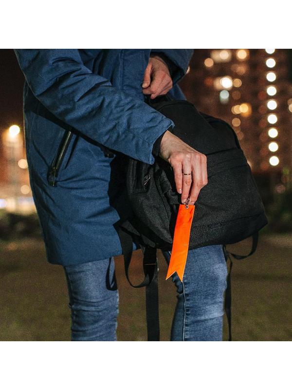 Светоотражающий элемент «Флажок», 15 × 3 см, цвет жёлтый/оранжевый