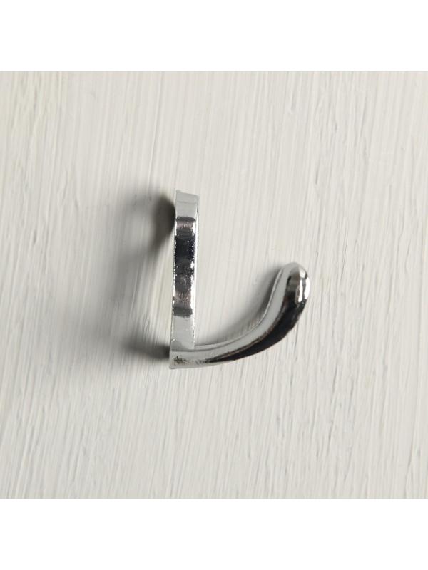 Крючок мебельный KM206CP, двухрожковый, цвет хром