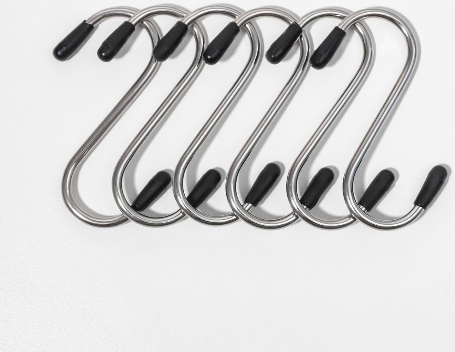 Набор крючков для рейлинга Доляна, d=1,5 см, 6 см, 6 шт, цвет хром